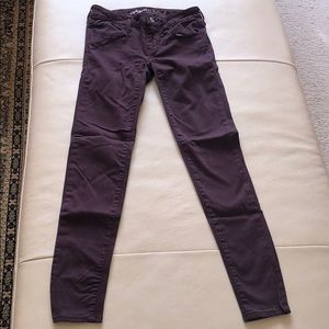AEO Jegging SilkyFeel size 0 Eggplant Superstretch